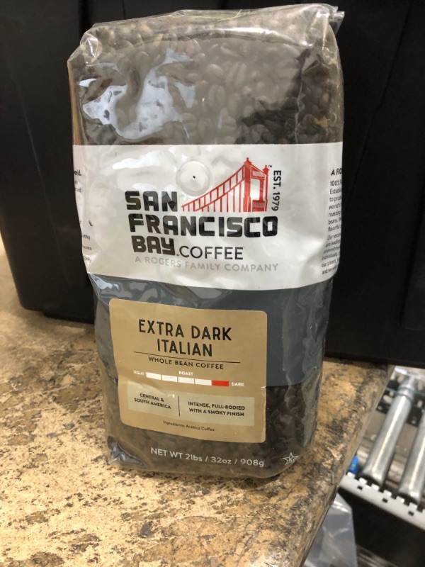 Photo 2 of **nov 16th 2022** SF Bay Coffee Extra Dark Italian Blend Whole Bean 2lb (32 Ounce) Dark Roast