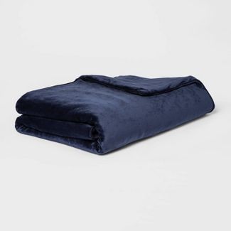 Photo 1 of 55" x 80" Microplush Weighted Blanket with Removable Cover - Threshold™

