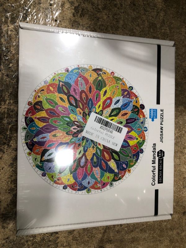 Photo 1 of 1000 Colorful Circular Puzzles for Adults Blooming Color Round Puzzle Adult Children's Intellectual Educational Toys DIY Collectibles Modern Home Decoration Children's Day Gifts