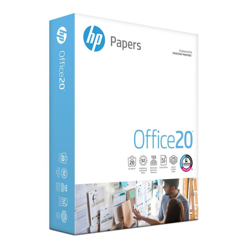 Photo 1 of HP 112101RM Copy & Multipurpose Paper, Letter - 8.50' X 11' - 20 Lb Basis Weight - 92 Brightness - 500 / Ream - White, 1 Ream
