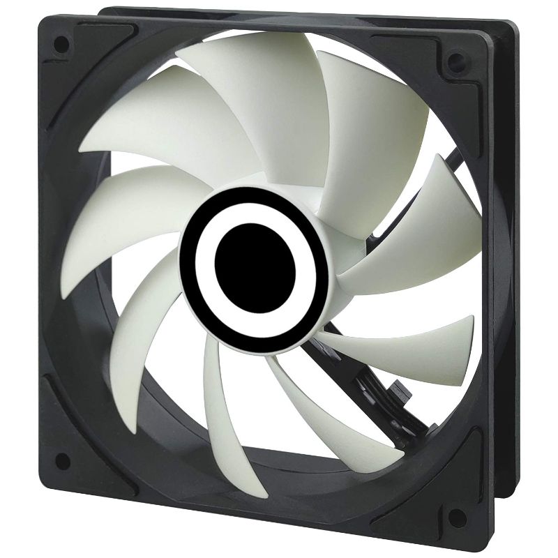 Photo 1 of 2 pack YEEPHTECH Computer Case Fan, Ultra Quiet Cooling Fan Long Life, 3-Pin, 1200 RPM (120mm, White)
