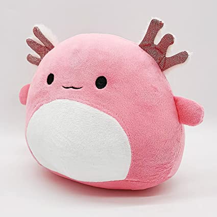 Photo 1 of 12 Inch Axolotl Plush, Super Soft Axolotl Stuffed Animal Plushies Pillow Doll Lumbar Back Cushion, Gift for Kids Boy Girl's Birthdays, Halloween, Christmas (Pink)
