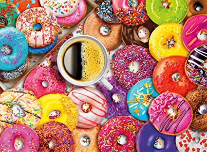 Photo 1 of Coffee and Donuts - 1000 Piece Jigsaw Puzzle Multi, 70CM x 50 CM
