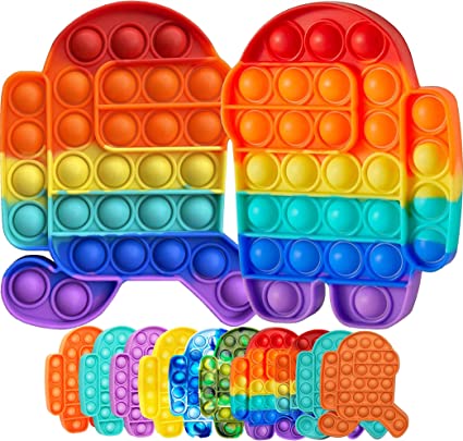 Photo 1 of 2022 Back to School Gift-Sensory Pop Fidget It Toys Pack for Autistic Children, Squishy Stress Relief Squishy Figit Board Games (2 Pcs)
