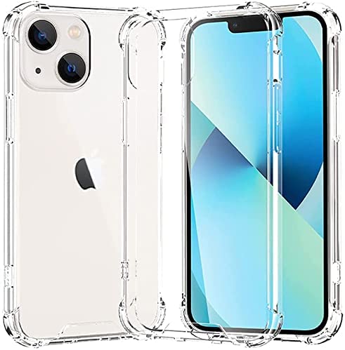 Photo 1 of Huegu Case Compatible with iPhone 13 6.1-Inch, Anti-Scratch Clear Back Shockproof Hard Bumper Transparent Cover for iPhone 13