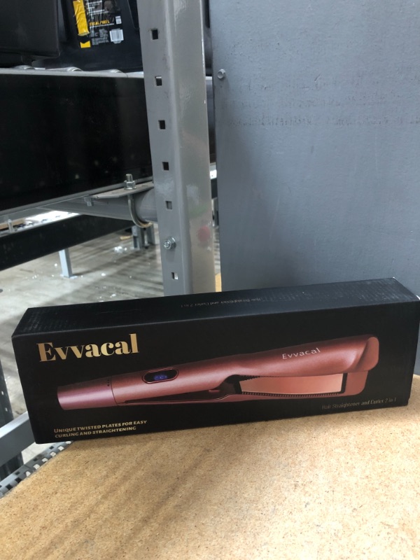 Photo 1 of Evvacal Professional Hair Straightening curling Flat Iron with 2 In 1 with Adjustable Temp and Gloves 