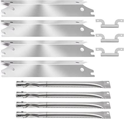 Photo 1 of Yiming Grill Replacement Parts for Brinkman Brinkmann 810-2410-S, 810-2411-S, 810-2411-F Grill Models. Stainless Steel Pipe Burner Tube, Heat Plate Tent Shield, Crossover Tube Replacement Kit.