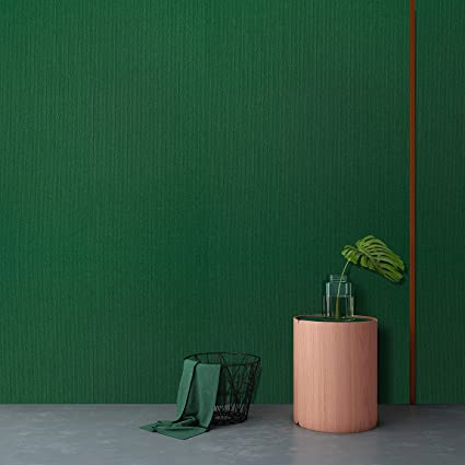 Photo 1 of 15.7"x236" Solid Green Wallpaper Removable Contact Paper Modern Peel and Stick Wallpaper Self-Adhesive Waterproof Textured Vinyl for Bedroom Home Christmas Decoration Furniture Renovation
