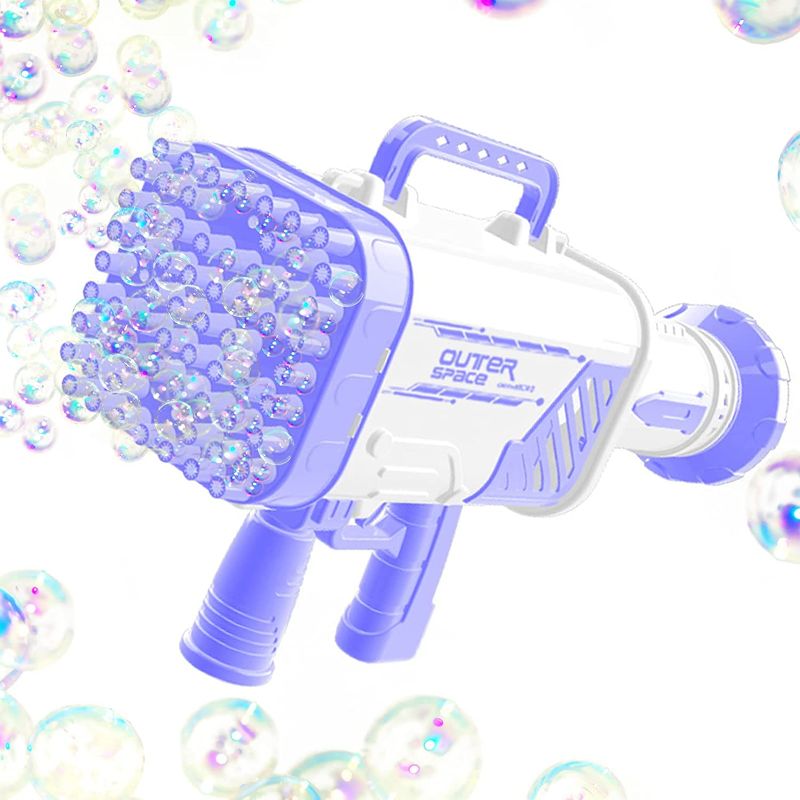 Photo 1 of VERSDITAS 64 Hole Gatlin Bubble Gun?Rocket Launcher Bubble Machine Gun?Thousands of Bubbles Per Minute, Suitable for Kids, Adults, Suitable for Indoor and Outdoor Birthday Parties
