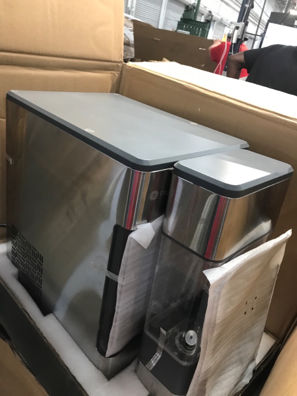 Photo 4 of GE Profile Opal | Countertop Nugget Ice Maker with Side Tank | Portable Ice Machine Makes up to 24 lbs. of Ice Per Day | Stainless Steel Finish
