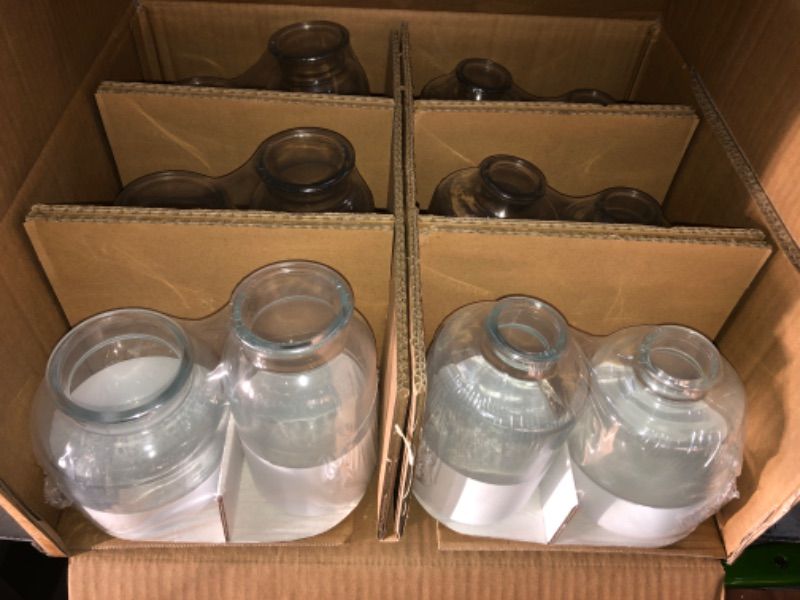 Photo 1 of 12ct of glass dipped vases -different sizes 