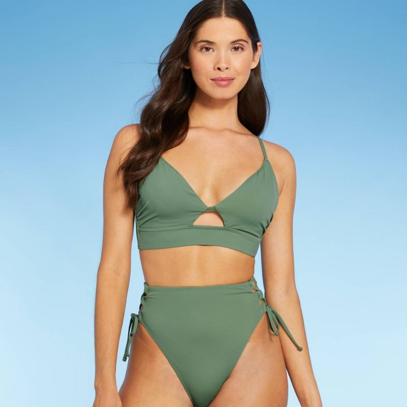 Photo 1 of 34C- Women's Longline Cut Out Bikini Top - Shade & Shore™
 TOP ONLY 