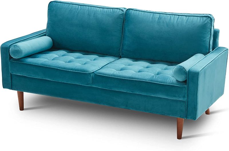 Photo 1 of **GREEN*- Bettermade Loveseat Sofa,Couches for Living Room,Futon Sofa Bed with 2 Seats,Velvet