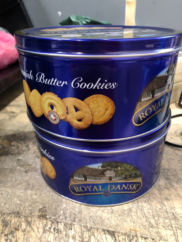 Photo 2 of ** EXPIRES DEC06/2023** Royal Dansk Danish Cookies Tin, butter, 24 Ounce
SET OF 2