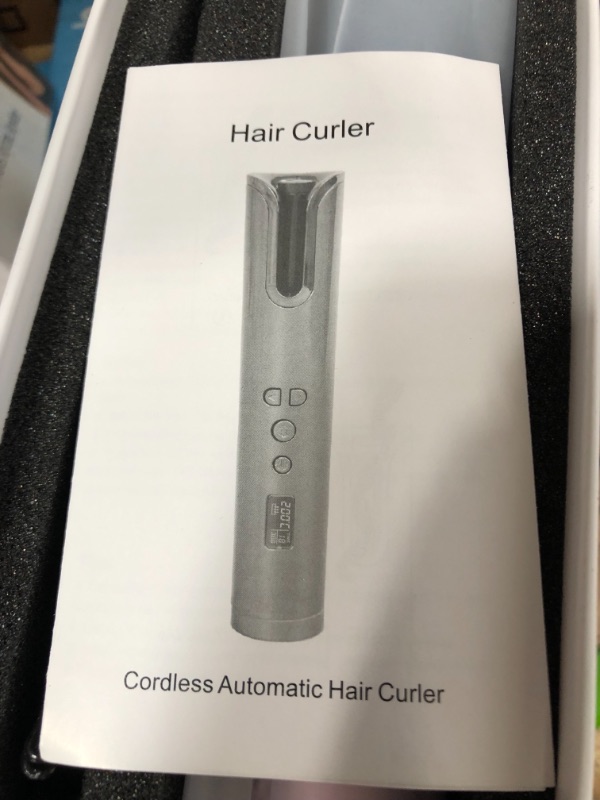 Photo 1 of Cordless Automatic Hair Curler, Auto Curling Iron with Adjustable 6 Temperature and 11 Timer Settings, Wireless Portable Curling Rotating Wand for Hair Styling