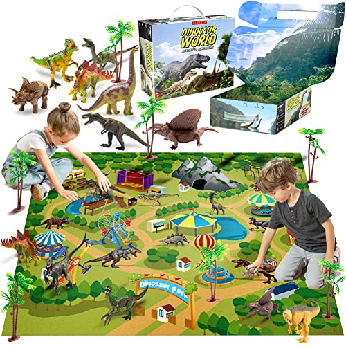 Photo 1 of Dinosaur Toys for Kids Toys - 9 Realistic Dinosaurs Figures with Activity Play Mat & Trees | Kids Dinosaur Toys | Dinosaur Toy | Dinosaur Toys for Kid
