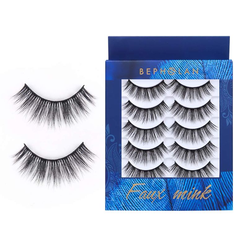 Photo 1 of BEPHOLAN Fake Eyelashes,False Eyelashes, 3D Mink Eyelashes Faux Fluffy Natural Look Lashes,Synthetic Fiber Material Natural Lashes, Super Light Weight?Soft Reusable Lashes?XMZ203
