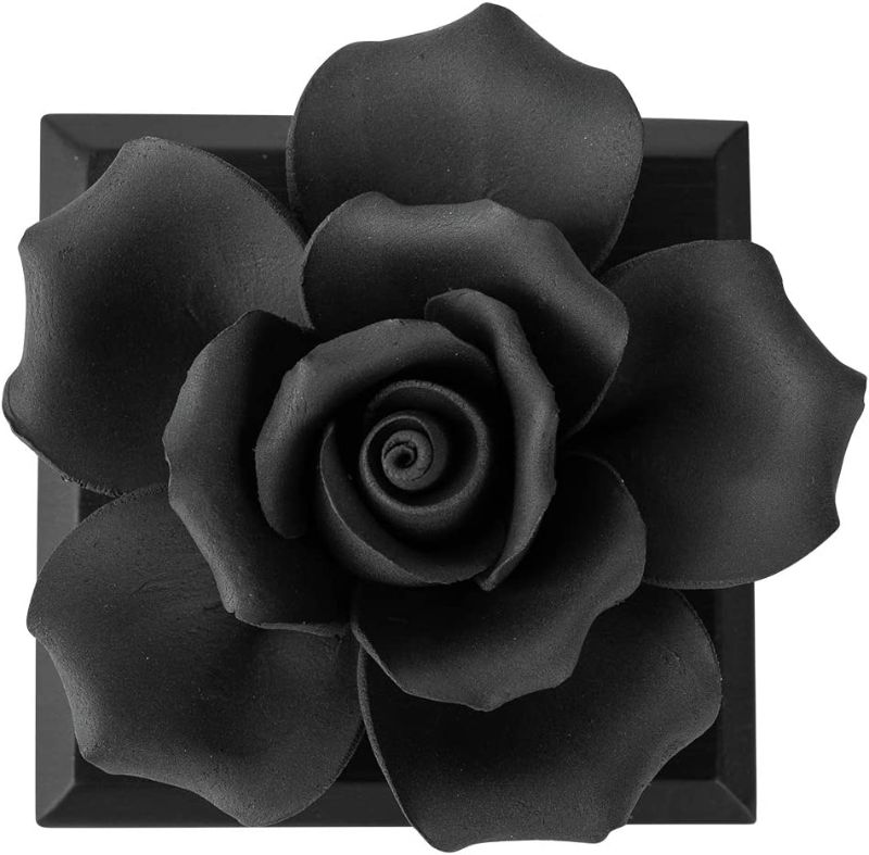 Photo 1 of  Handmade Ceramic Artificial Flower Aromatherapy Diffuser Living Room Decor - Great Gift for Mother's Day Valentine's Day Wedding and Christmas (Black Rose)