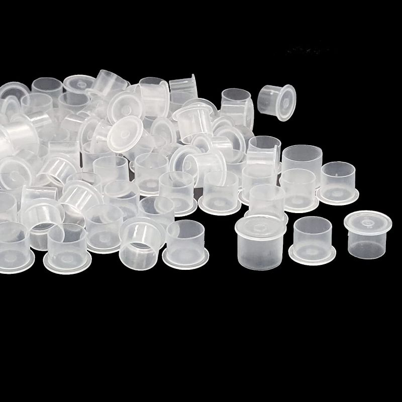 Photo 1 of 
Tattoo Ink Cups 200PCS 17mm Big Tattoo Pigment Cups With Base Disposable Plastic Tattoo Ink Caps Cups for Tattoo Ink Tattoo Kits Supplies