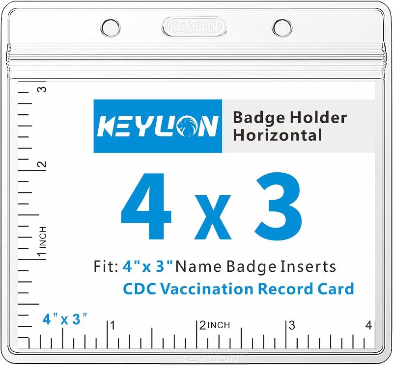 Photo 1 of 10 Pack Vaccination Card Protector 4x3 in, CDC Immunization Record Vaccine Card Holder, 3x4 Horizontal ID Badge Holder, Clear Vinyl Plastic Sleeve Cover w Waterproof Resealable Zip for Travel
4 PACKS TOTAL OF 40 