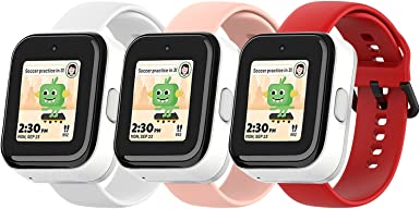 Photo 1 of (3 Pack) Seltureone Compatible for Samsung Galaxy Watch 4/ Galaxy Watch 4 Classic 40mm 42mm 44mm 46mm Band, 20mm Solid Color Silicone Replacement Sport Watchband for Galaxy Watch Active/Active 2