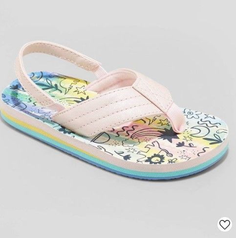 Photo 1 of (Size: 11) Toddler Jese Slip-On Apparel Water Shoes + (Size: 11/12) Toddler Shawn Slip-On Flip Flop Sandals - Cat & Jack™

