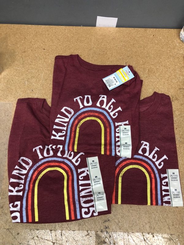 Photo 1 of 3 PACK*** (M) Boys' 'Be Kind to all Kinds' Graphic Short Sleeve T-Shirt - Cat & Jack™ Maroon

