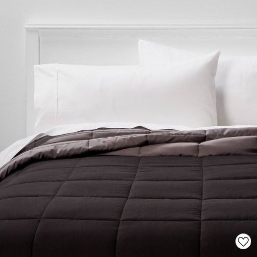 Photo 1 of (Full/Queen) Reversible Microfiber Solid Comforter - Room Essentials™