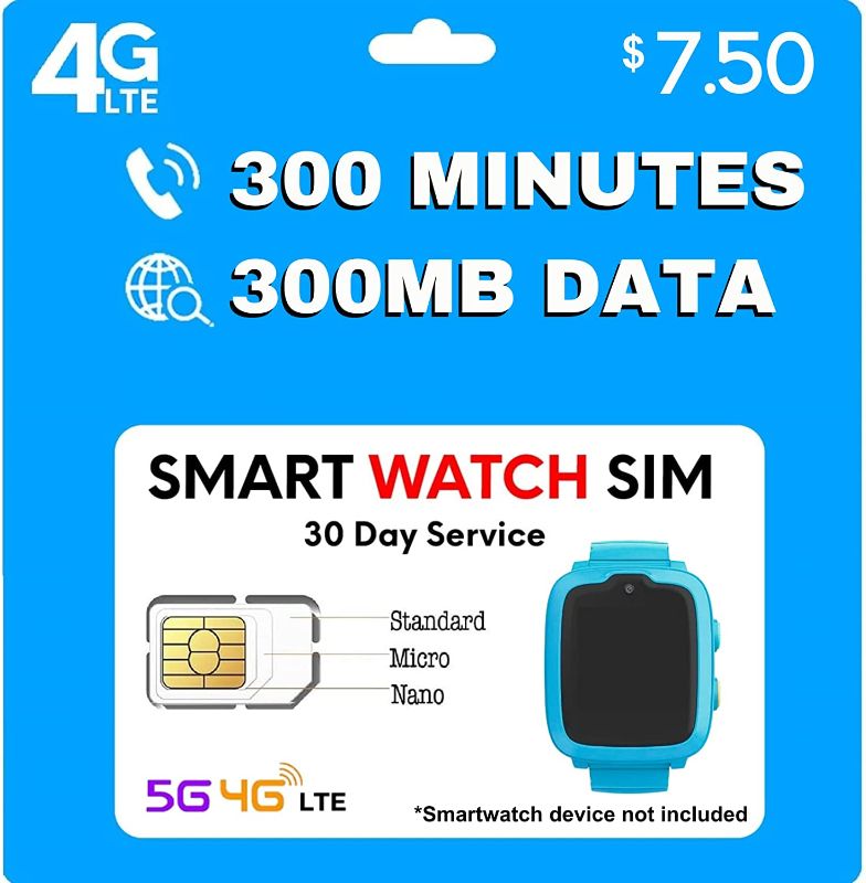 Photo 1 of Jolt Mobile $7.50 Smartwatch Plan Nationwide AT&T 4G LTE Network - Wearable and Smart Watch SIM Card - 30 Day Service - Triple Cut SIM - No Contract or Activation Fee
2 X UNITS