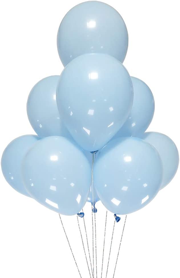 Photo 1 of AZOWA Blue Balloons 5 Inch Small Macaron Balloon Pack of 200
