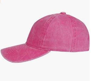 Photo 1 of LIDUNLOVE Washed Cotton Baseball Cap (Rose Rose)
