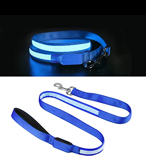 Photo 1 of Led Dog Collar Water-Resistant - Adjustable Led Light Dog Collar for Pet Safety with Replacable Battery Nylon Webbing - Dog Visible Flashing Light up Collar for Safety at Night, Blue
