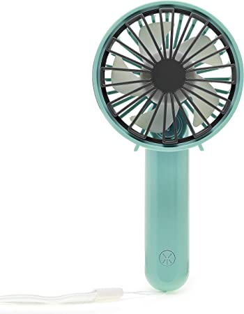 Photo 1 of Mini Handheld Fan, Folding Table Fan Pocket Fan with 180°Rotatable Flexible Stand, Ultra Quiet Rechargeable Portable Fan for Stroller Bike Camping BBQ Gym Office Room Car Traveling (Blue)
