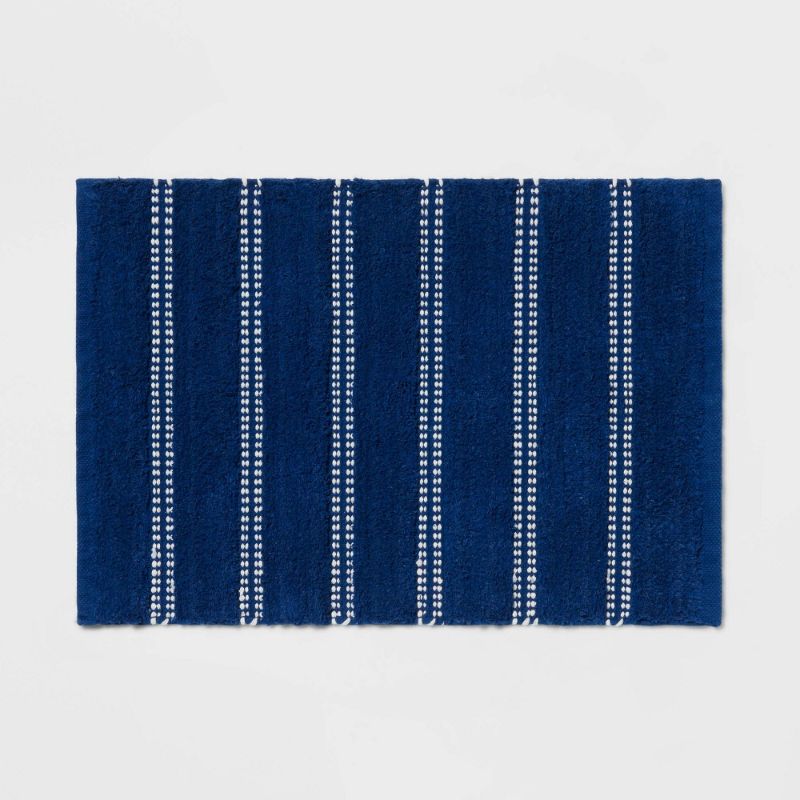 Photo 1 of 17"x24" Bath Rug - Threshold 2pack blue