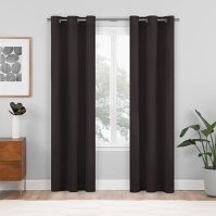 Photo 1 of 2pk Blackout Shadow Window Curtain Panels - Eclipse

