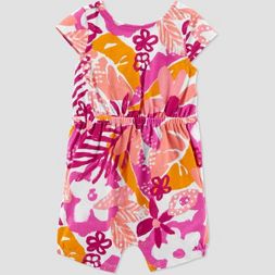 Photo 1 of ***BUNDLE***
Carter's Just One You® Baby Girls' Abstract Tropical Floral Romper - Orange/Purple
(4)