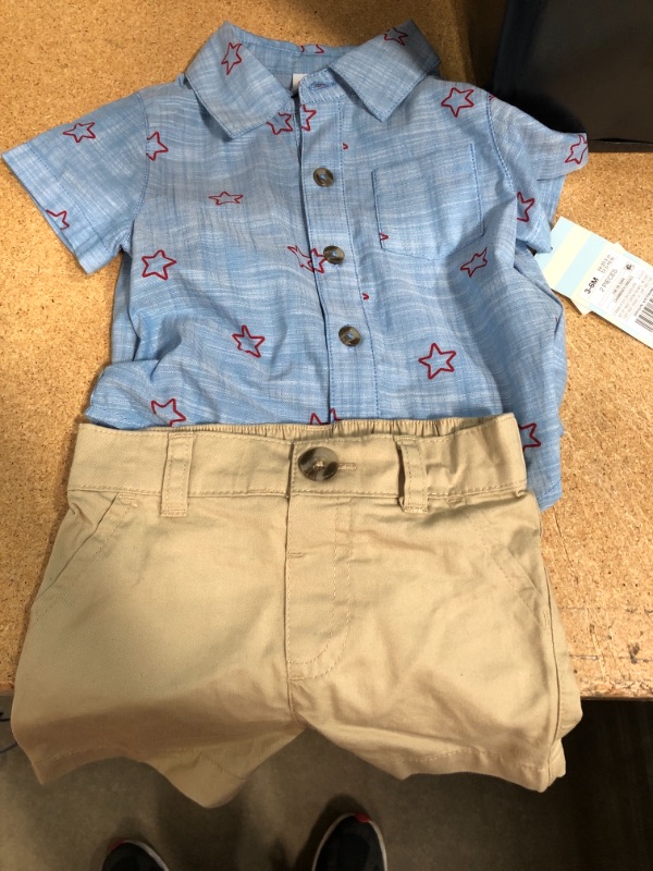 Photo 2 of Baby Boys' 2pc Star Chambray Top & Bottom Set - Cat & Jack™ Blue