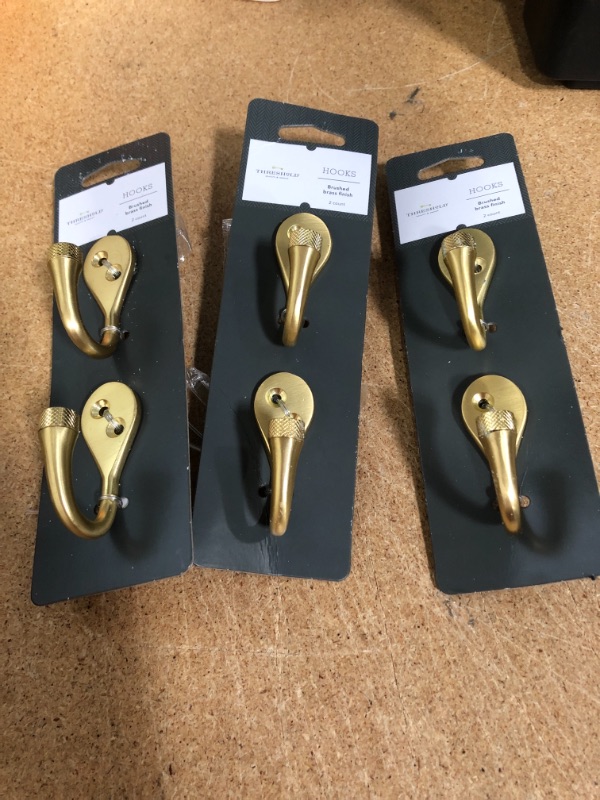 Photo 1 of 2pk Knurled Single Prong Hook - Threshold X 3pack of 2