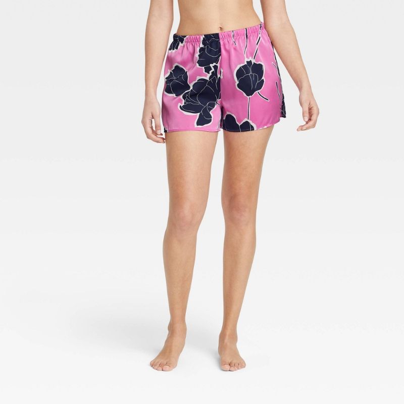 Photo 1 of 5 PACK - SIZES: 2 SMALL, M , 2 LARGE  - Women' Floral Print Atin Pajama Hort - Tar Above™
