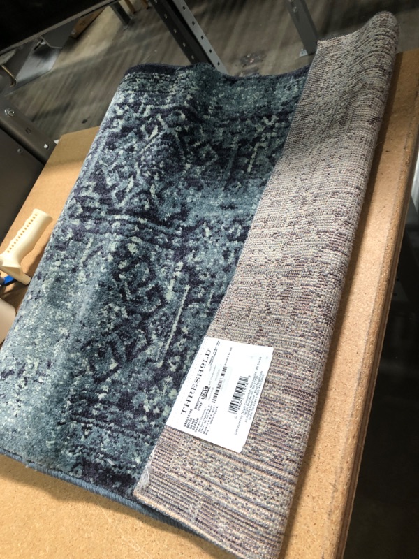 Photo 2 of 2'x3' Overdyed Accent Rug Turquoise - Threshold
