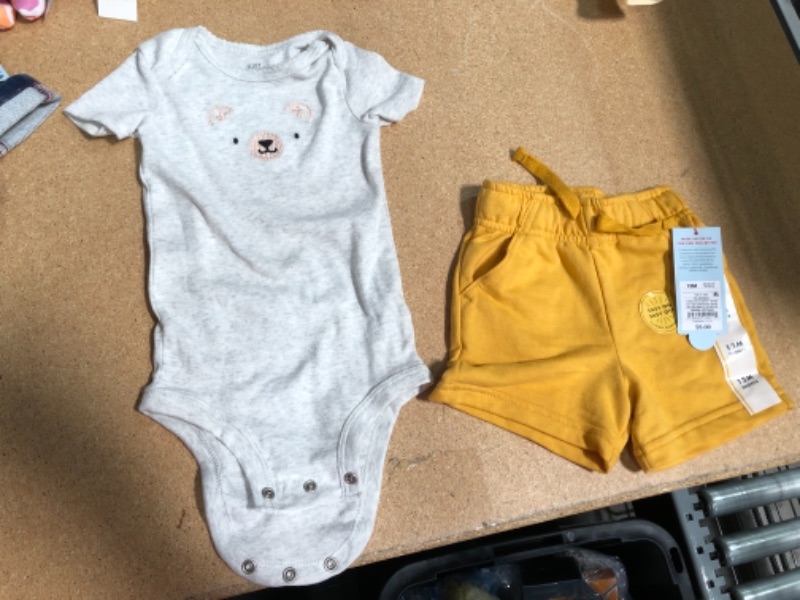 Photo 2 of (2 ITEM BUNDLE) Toddler Boys' Jersey Knit Pull-on Shorts - Cat & Jack™ SIZE 12M + JUST ONE YOU ONESIE BEAR SIZE 6M