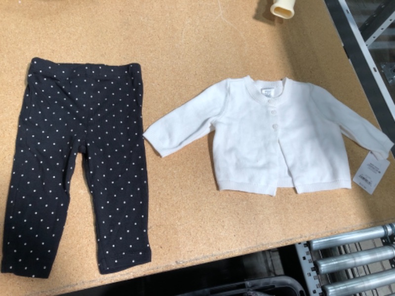 Photo 2 of (2 ITEMS IN BUNDLE) Baby Girls' Cardigan - Just One You® Made by Carter's SIZE 3M + just one you baby girl LEGGINGS POLKA DOT SIZE 6M