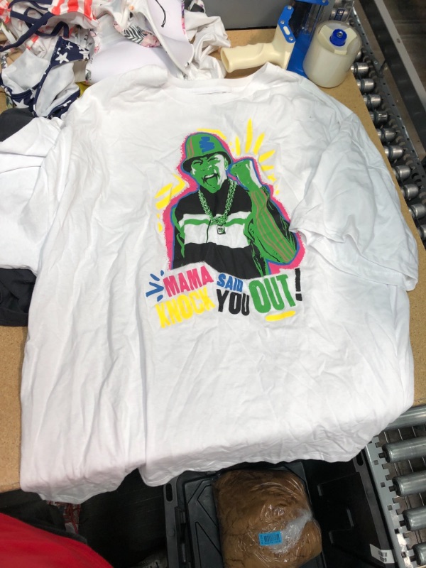 Photo 2 of (2 ITEM BUNDLE) AVA AND VIV EVERY BODY IS BEATIFUL SHIRT SIZE 4X + Women's LL COOL J Mama Said Knock You Out Oversized Short Sleeve Graphic T-Shirt - White SIZE XXL