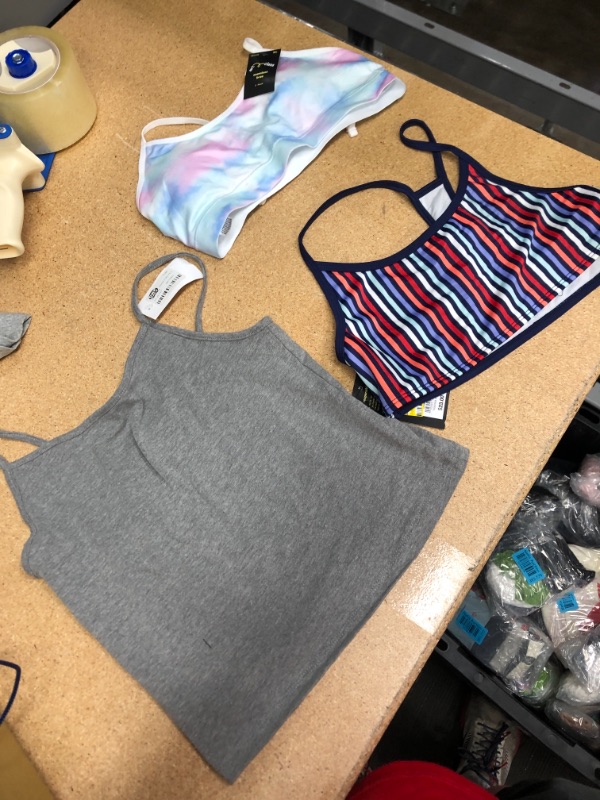 Photo 2 of 3 ITEMS))) Girls' 3pc Sunset Print Rash Guard Set - Art Class™ (MISSING BOTTOMS AND SHIRT) SIZE XL + Women's Cami Tank Top - Wild Fable™ SIZE S + Girls' Solid Seamless Bra - Art Class™ SIZE XL