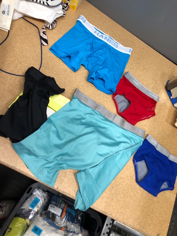 Photo 2 of Boys' 4pk Mesh Boxer Briefs - All in Motion™  SIZE XL (MISSING 2 PAIRS) + 2 PAIRS BOYS HANES TODDLER BRIEFS SIZE 2T-3T + 1 HANES BOXER BRIEFS SIZE M