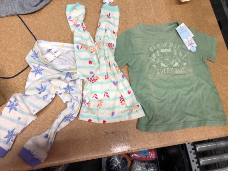 Photo 2 of 3 ITEMS ))) Toddler 'Earth Day Every Day' Short Sleeve Graphic T-Shirt - Cat & Jack™ SIZE 3T + 2 PAIRS TODDLER PAJAMA PANTS SIZE 2 T