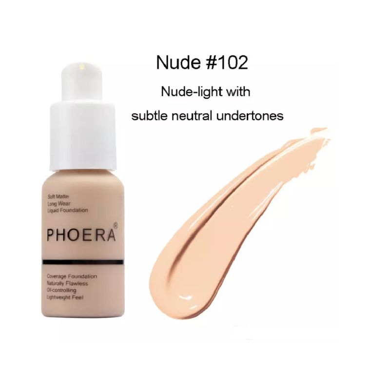 Photo 1 of (102 - Nude) Phoera Full Coverage Matte Liquid Foundation
