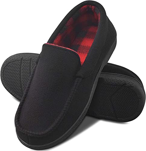 Photo 1 of DL Men's Memory Foam Moccasin Slippers Breathable  med