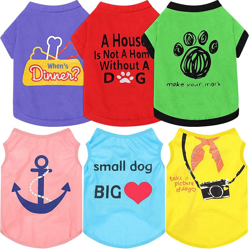 Photo 1 of 6 Pieces Pet Breathable Shirts  small