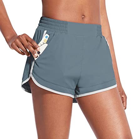 Photo 1 of BALEAF Women's 2.5" Running Athletic Shorts for Workout Gym Sports Zipper xxl